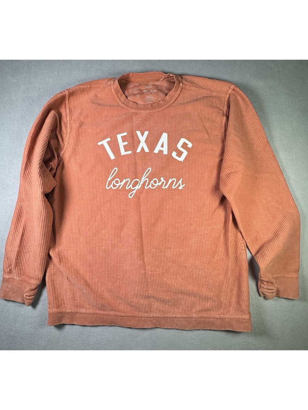 Pressbox Texas Longhorns Comfy Cord Oversized Pullover Sweatshirt Women’s L Ora
